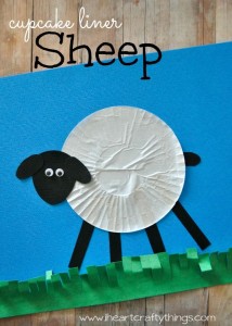 Cupcake Liner Sheep Craft for Kids