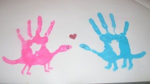 Dinosaur Hand Prints