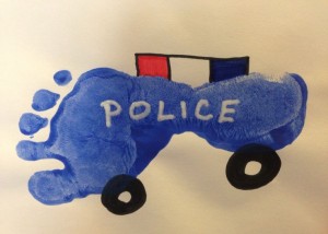 Footprint police car