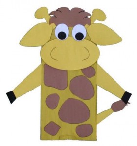 Giraffe Paper Bag Puppet