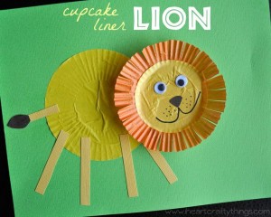Lion Craft from Cupcake Liners