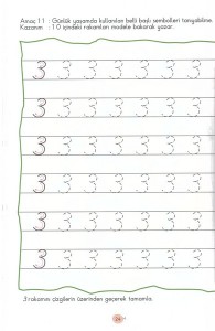 Number 3 Tracing Worksheets For Kindergarten