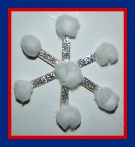 Popsicle Stick Snowflake Craft