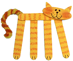 Popsicle craft stick kitty