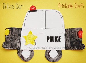 Printable Police Car Craft