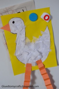 Tissue Paper Duck Craft for Toddlers