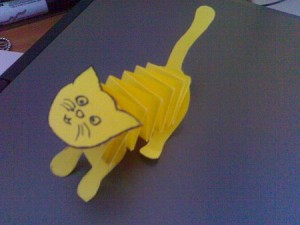 accordion cat craft idea for kid