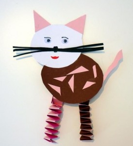 accordion cat craft idea for kids