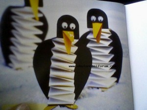 accordion penguin craft idea for kids