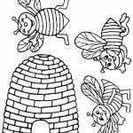 bee mobile coloring