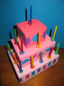 box birthday cake craft