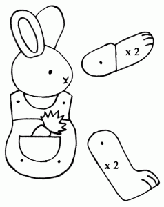 bunny puppet coloring