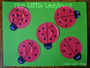 cupcake liner ladybug craft
