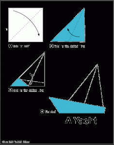 easy origami yacht
