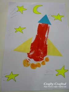 footprint rocket craft for kids
