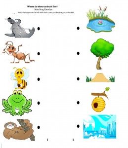 free printable matching animals to their home worksheet (4)