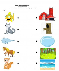 free printable matching animals to their home worksheet (5)