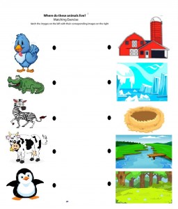 free printable matching animals to their home worksheet (6)