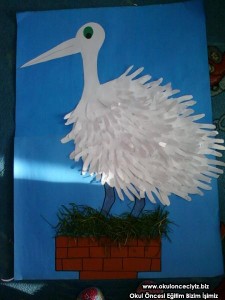free stork craft for preschool kid