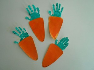 handprint carrot craft