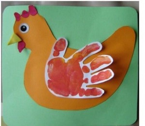 handprint hen craft