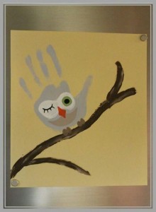 handprint owl craft