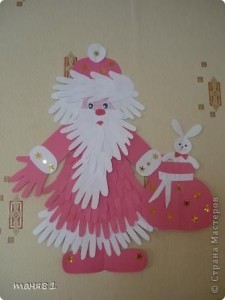 handprint santa craft