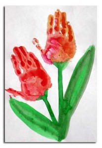 handprint tulip craft