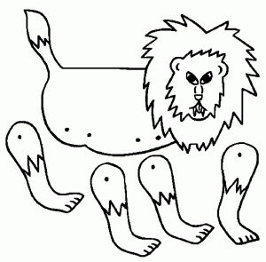 lion puppet coloring