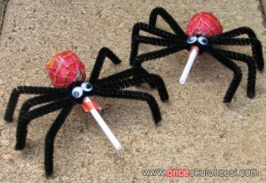 lollipop spider craft