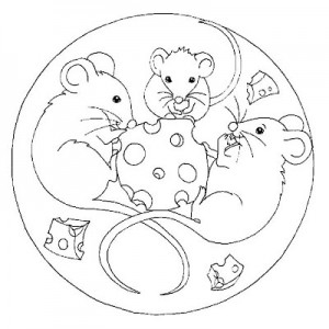 mouse  mandala coloring page