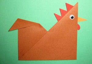 origami chicken craft