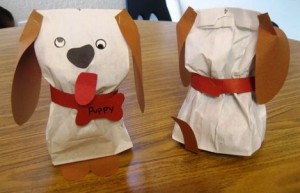 paper bag dog craft