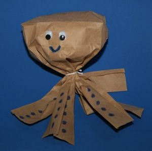 paper bag octopus craft