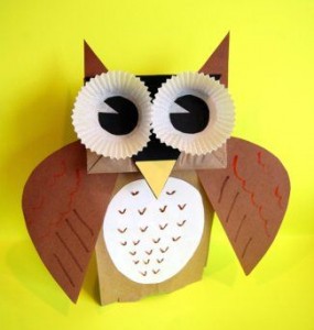 paper bag owl craft