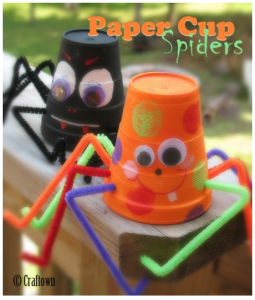 paper cup spider craft