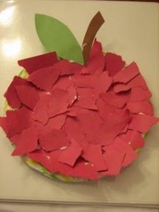 paper plate apple craft