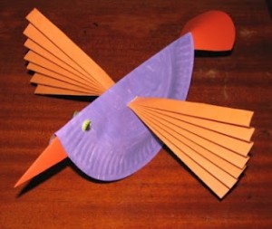 paper plate bird craft