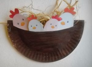 paper plate chicks