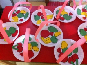 paper plate fruit basket