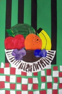 paper plate fruit basket craft