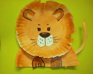 paper plate lion craft