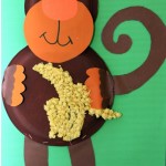 paper plate monkey craft