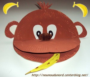 paper plate monkey craft