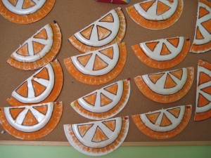 paper plate orange craft