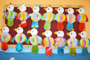 paper plate parrot craft idea for kids