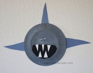 paper plate shark