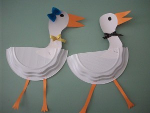 paper plate stork craft