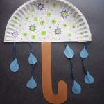 paper plate umbrella craft