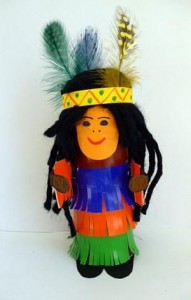 paper roll indian craft